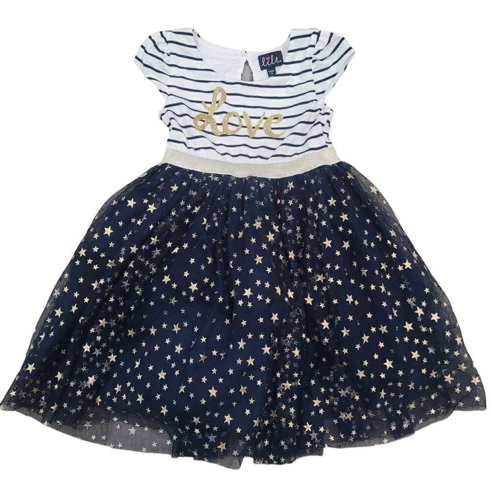 Tulle bottom dress w gold Sparkle 5